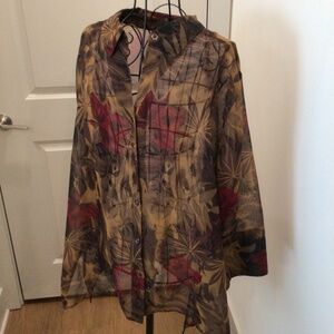 George Brand Sheer Abstract Ladies Blouse